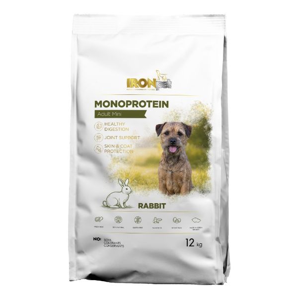 IRONpet Dog Adult Mini Rabbit 12 kg pro dospělé psy malých plemen s králíkem