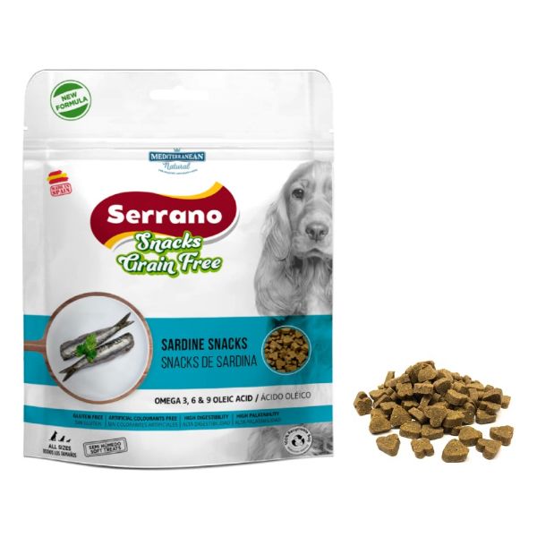 Serrano Snack Dog Sardine pamlsek pro psy Grain free bez obilovin se sardinkami