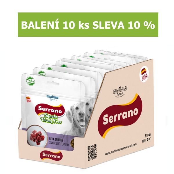 Serrano Snack Dog Beef GF pamlsek pro psy Grain free bez obilovin s hovězím masem