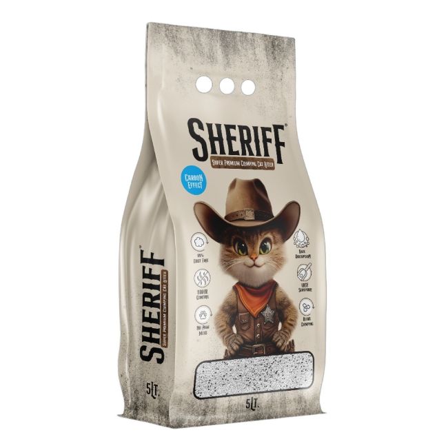SHERIFF Bentonitové stelivo s aktivním uhlím 5 l