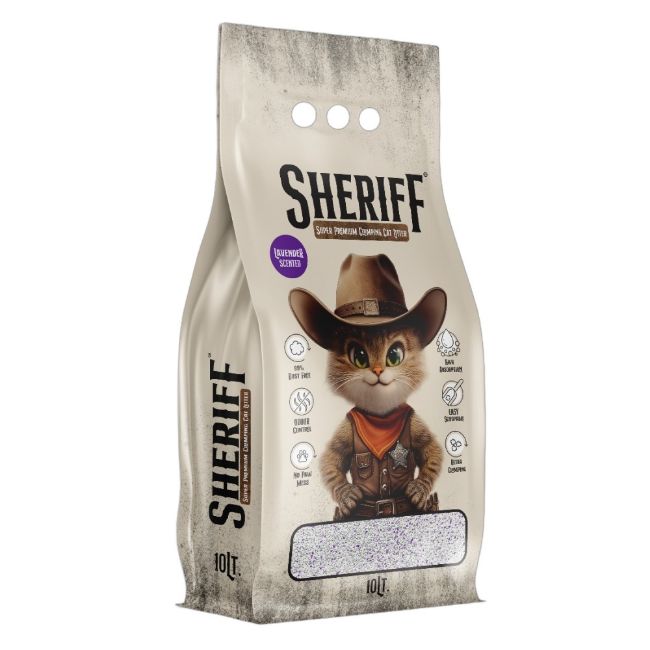 SHERIFF Bentonitové stelivo s vůní levandule 10 l