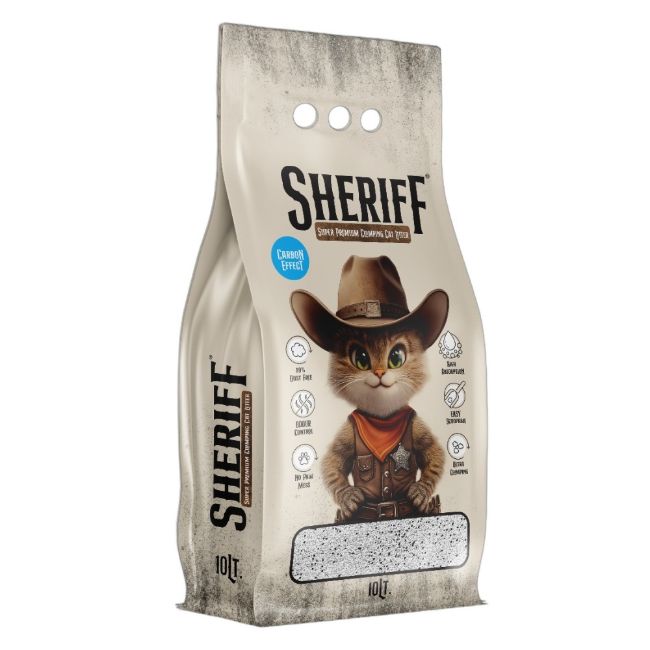 SHERIFF Bentonitové stelivo s aktivním uhlím 10 l