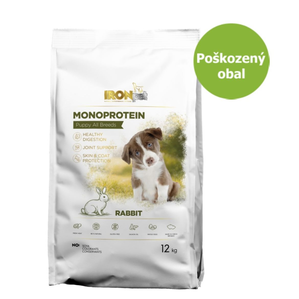 IRONpet Puppy All Breeds Rabbit 12 kg pro štěňata všech plemen s králíkem