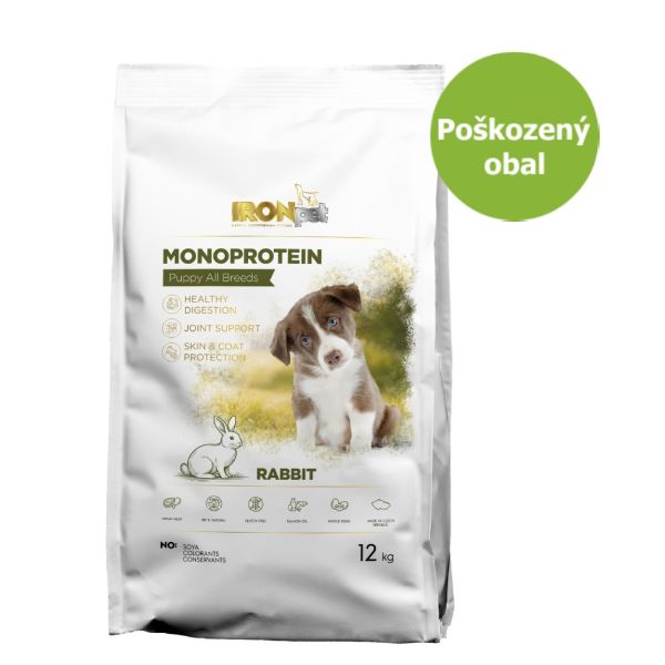 IRONpet Puppy All Breeds Rabbit 12 kg pro štěňata všech plemen s králíkem
