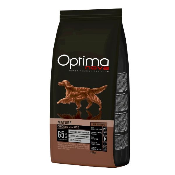 OPTIMAnova dog mature, senior, superprémiové, chicken and rice, kuřecí s rýží
