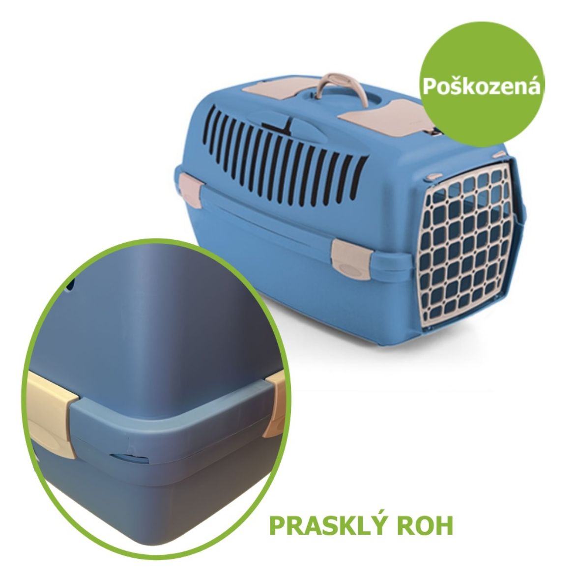 plastová, přepravka, transport, kočka, teriér, čivava, madlo, přeprava, modrá, kolečka, bezpečnostní pásy