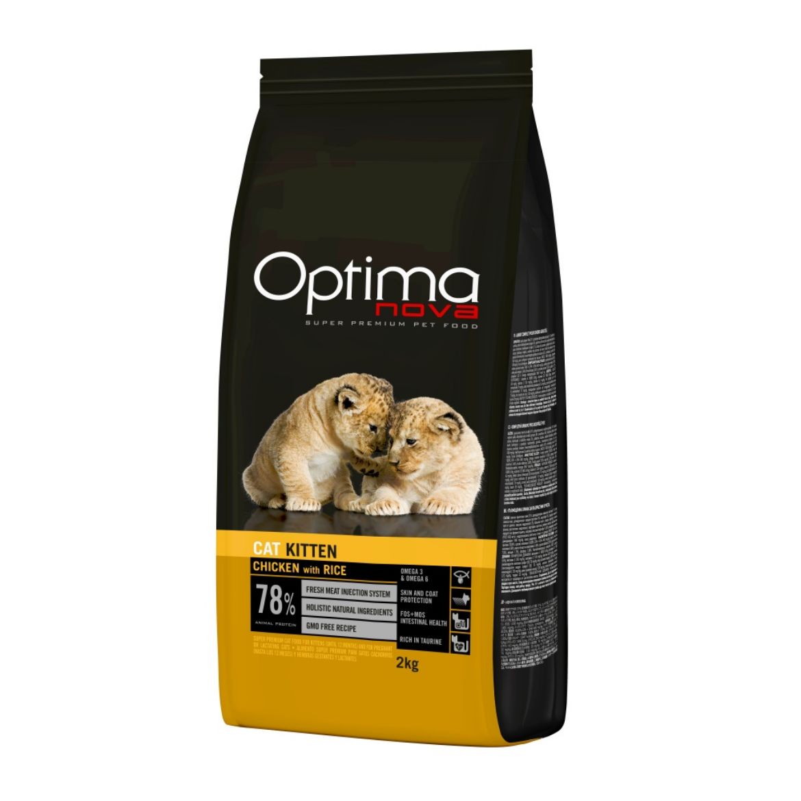 OPTIMAnova cat Kitten 2 kg, chicken, kuřecí, rice, rýže, přírodní, monoproteinové, superprémiové, koťata