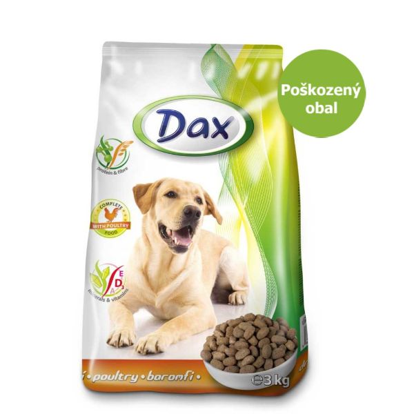Dax Dog granule drůbeží 2,98 - 3 kg - Poškozený obal - SLEVA 30 %