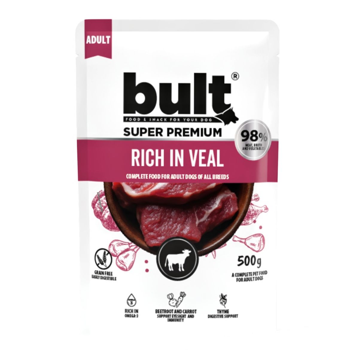 Bult Dog telecí, kapsička 500 g