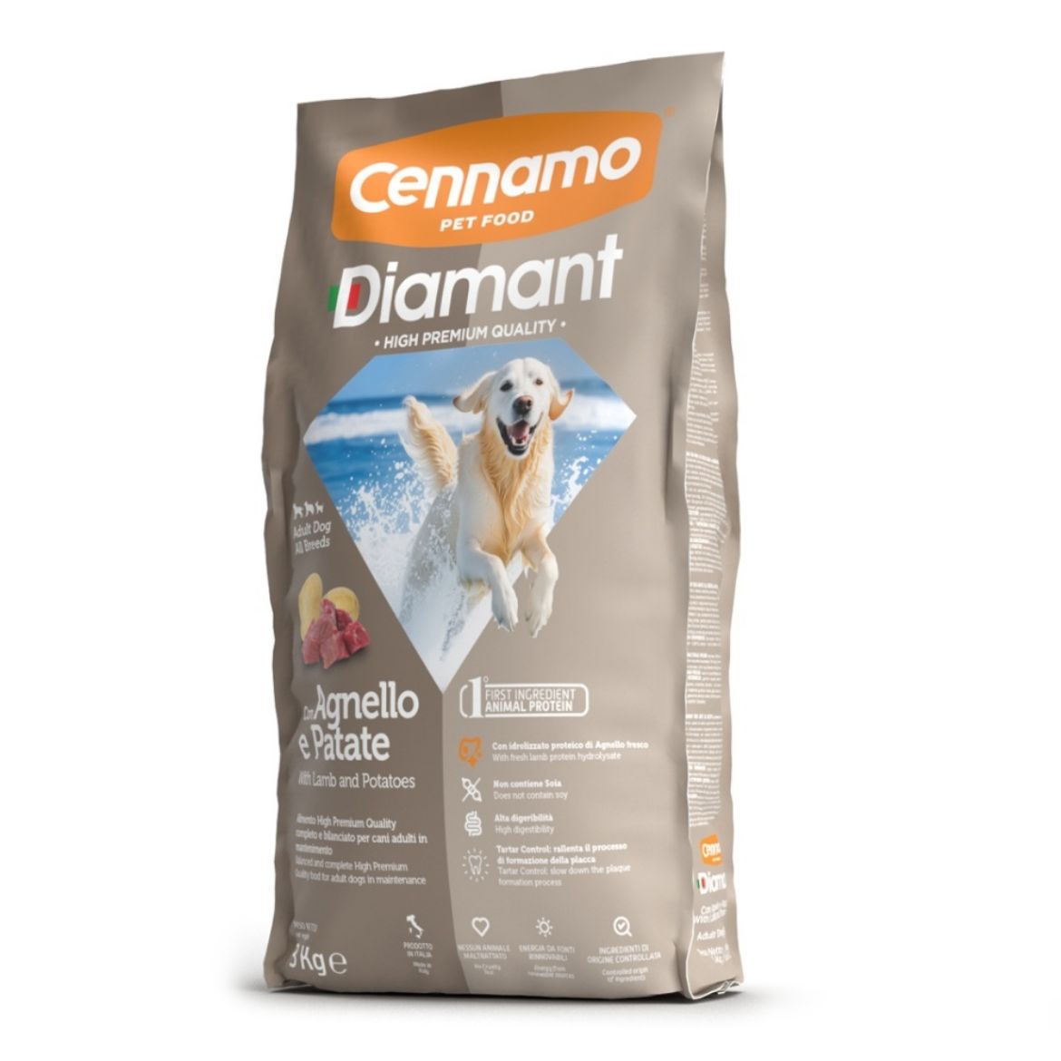 Diamant dog adult agnello, kompletní krmivo pro dospělé psy všech plemen s jehněčím masem