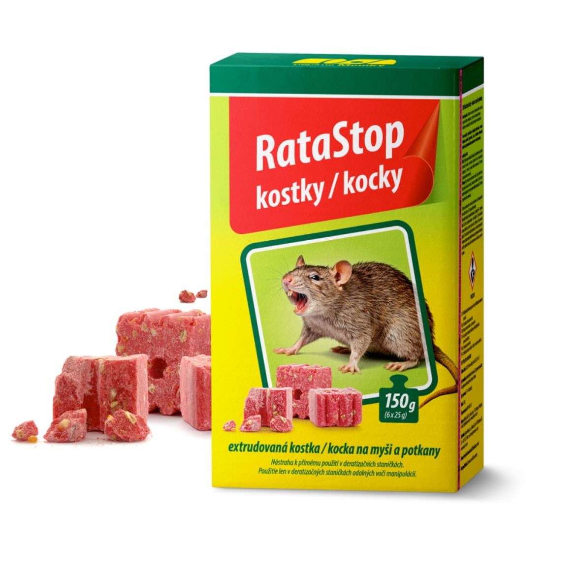 RataStop KOSTKY extrudovaná nástraha na hlodavce 150 g